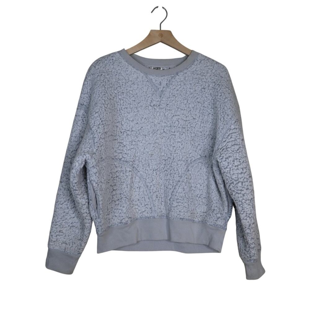 PINK Victoria's Secret Women's XS (Oversized) Ice Gray Sherpa Sweatshirt